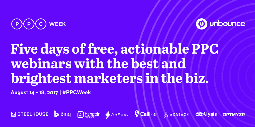 Join 14 Performance Marketing Experts for PPC Week, August 14-18