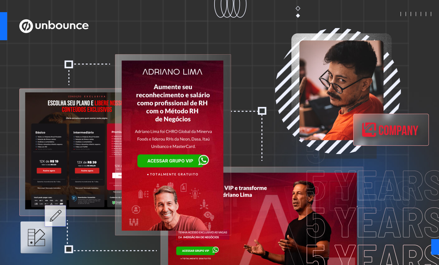 1,000 Unbounce landing pages in 5 years: Designer Ricardo Baziotti’s journey at V4 Company (with 5 examples)